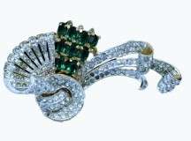 emerald brooch