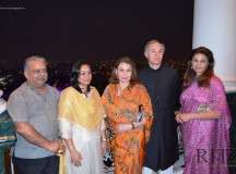 R to L Princess Shehkar,Prince Azmet Princess Esra with guests