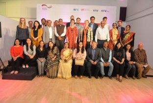 Guests at the launch of the Touring Exhibition