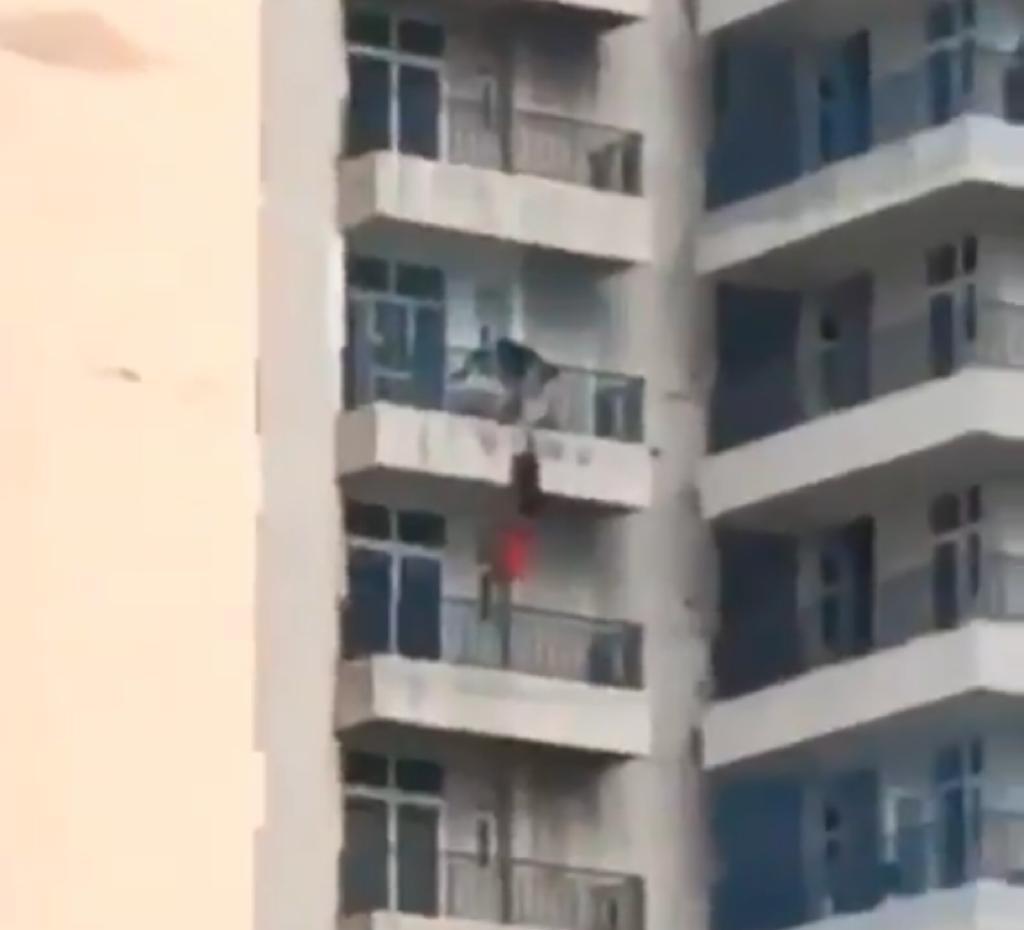 Woman falls from 9th floor balcony after argument with husband | RITZ