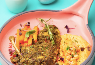 Chermoula Chicken, Roasted Carrots and Jerusalem Hummus